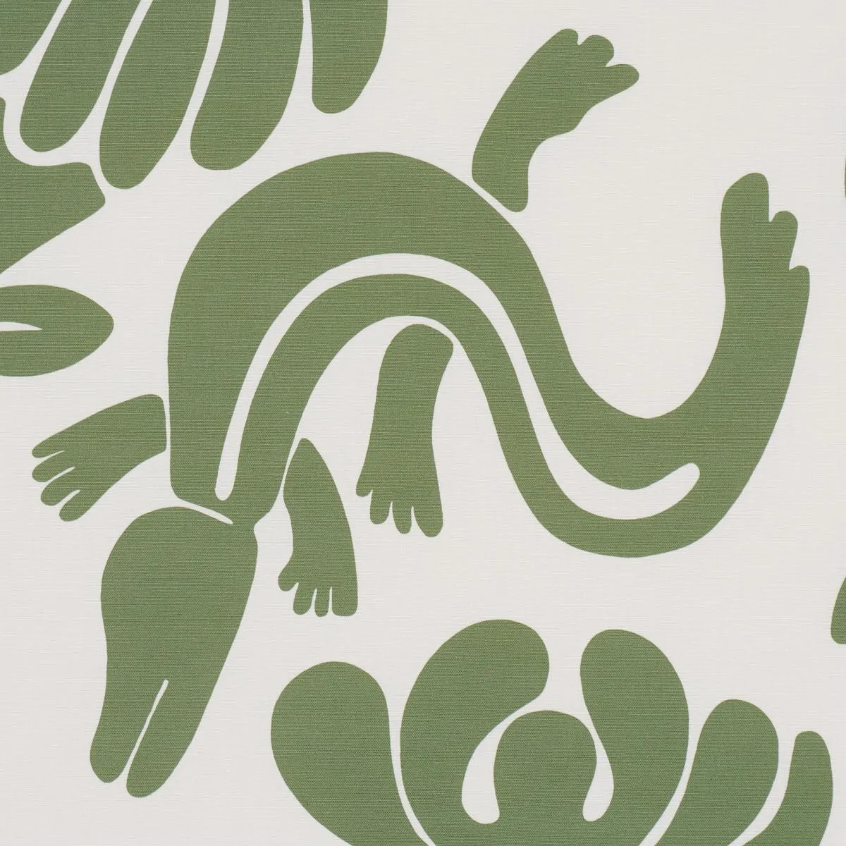 Schumacher 182490 Call Of The Jungle Forest Green fabric swatch
