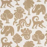 Schumacher 182491 Call Of The Jungle Neutral fabric swatch