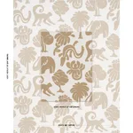 Schumacher 182491 Call Of The Jungle Neutral fabric swatch