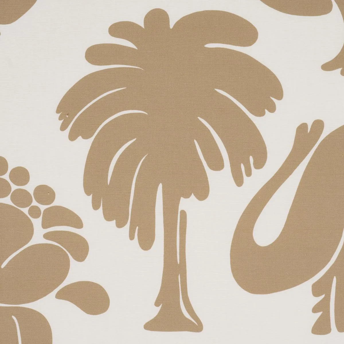 Schumacher 182491 Call Of The Jungle Neutral fabric swatch