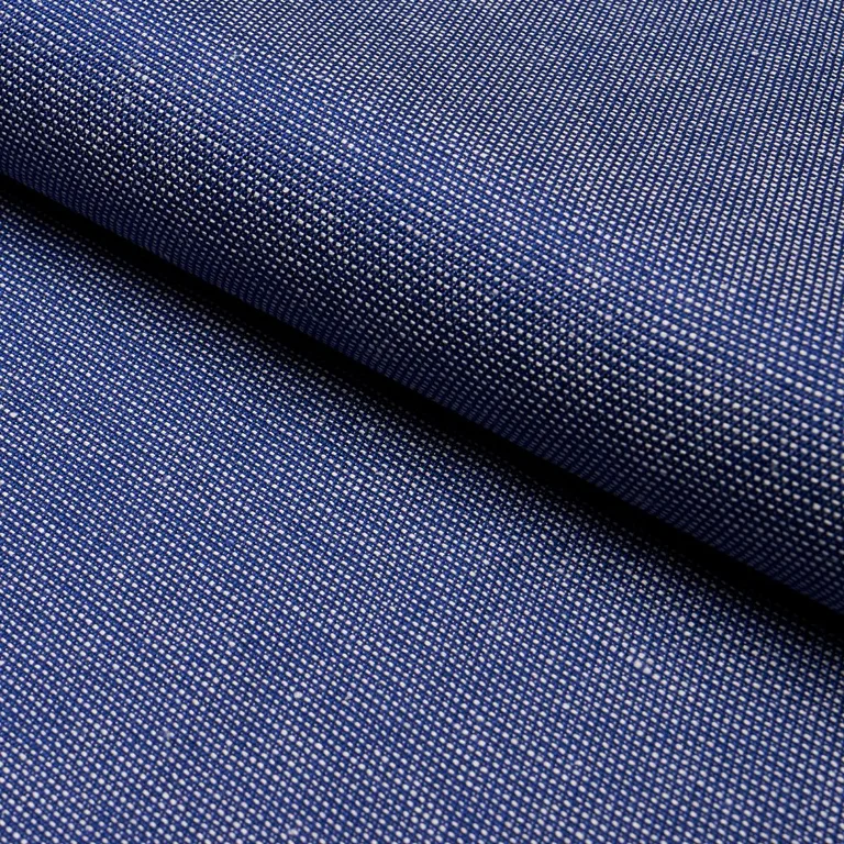 Schumacher 73879 Camarillo Weave Indoor/Outdoor Navy fabric swatch