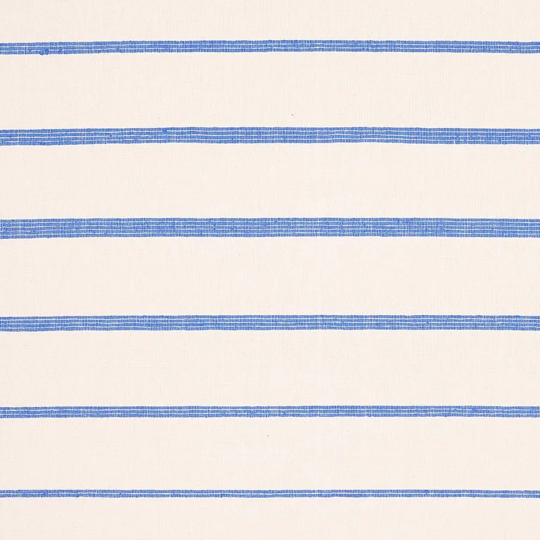 Schumacher 81391 Cambaya Handwoven Stripe Blue fabric swatch