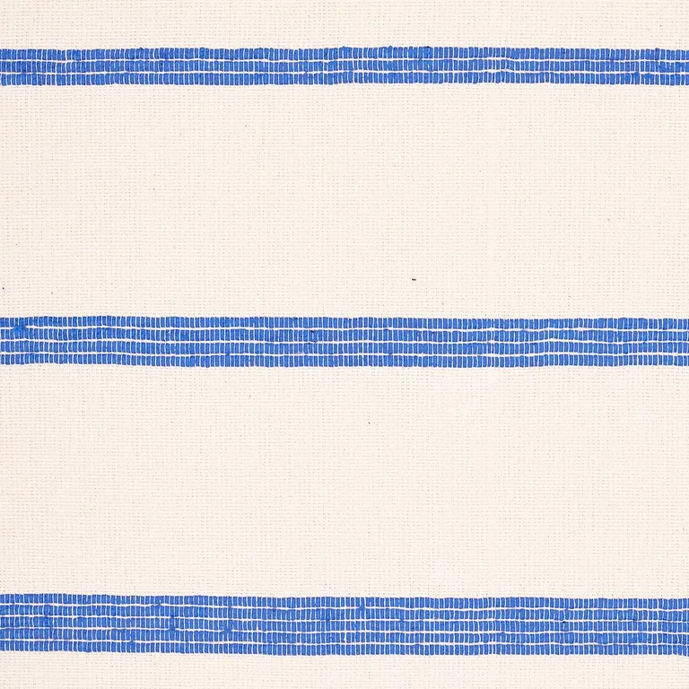 Schumacher 81391 Cambaya Handwoven Stripe Blue fabric swatch