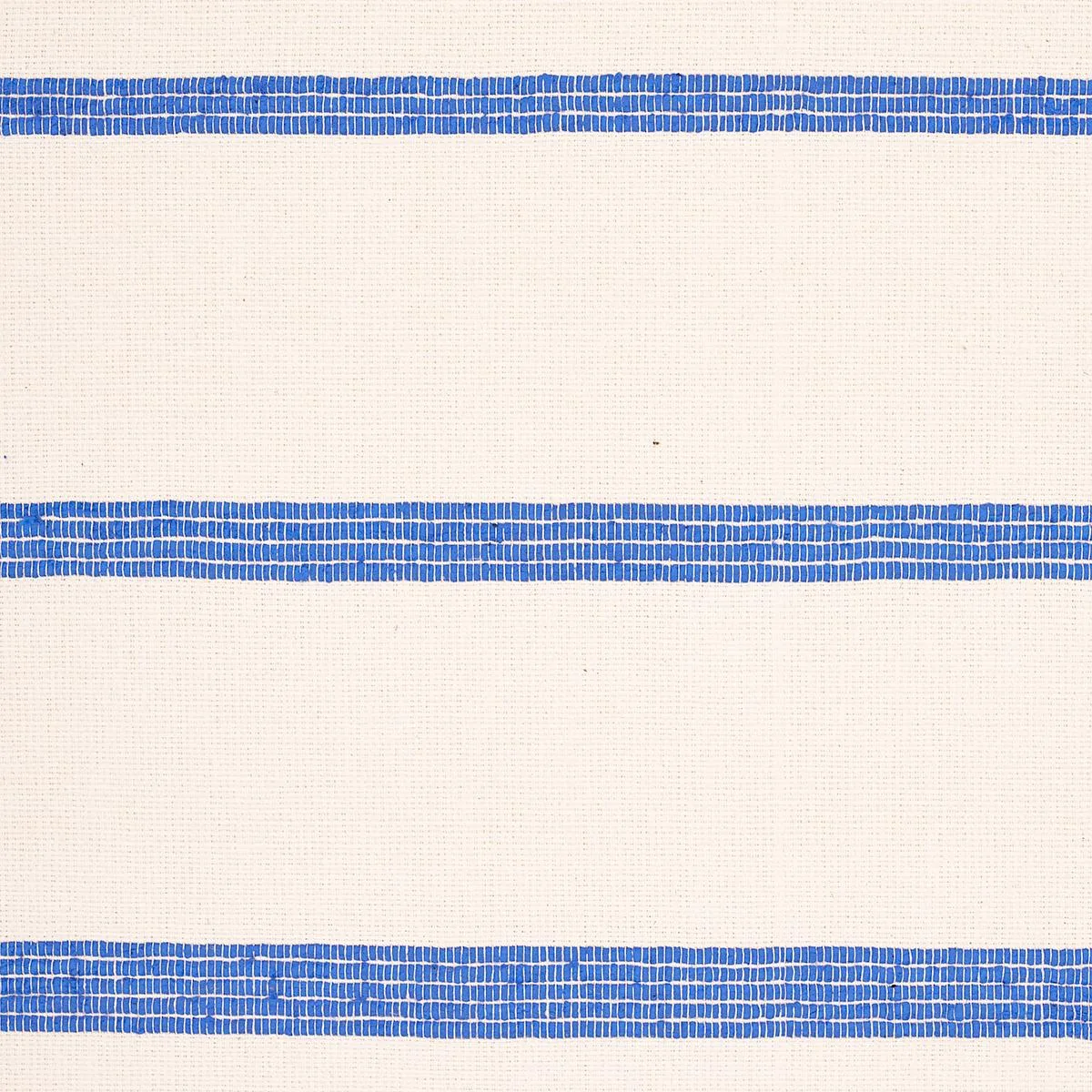 Schumacher 81391 Cambaya Handwoven Stripe Blue fabric swatch