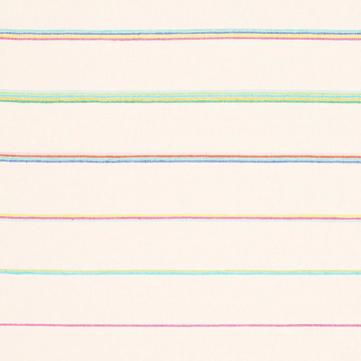 Schumacher 81390 Cambaya Handwoven Stripe Multi fabric swatch