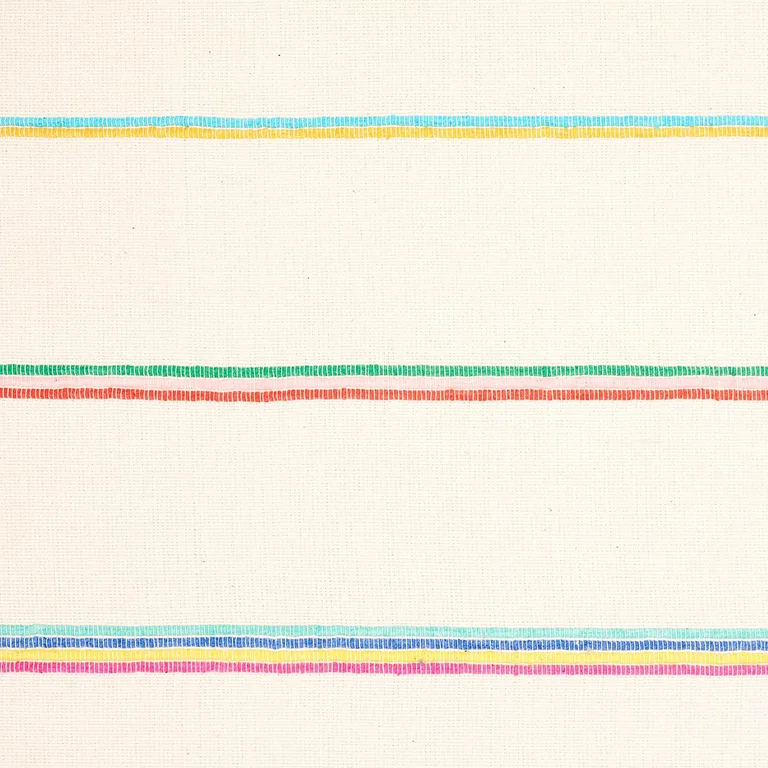 Schumacher 81390 Cambaya Handwoven Stripe Multi fabric swatch