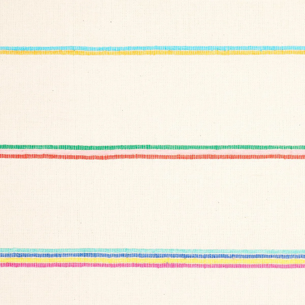 Schumacher 81390 Cambaya Handwoven Stripe Multi fabric swatch