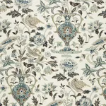 Schumacher 174551 Camberwell Vase Print Mineral fabric swatch