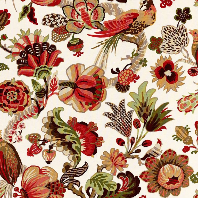 Schumacher 173822 Cambourne Coral fabric swatch