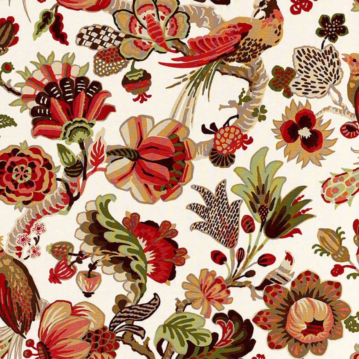 Schumacher 173822 Cambourne Coral fabric swatch