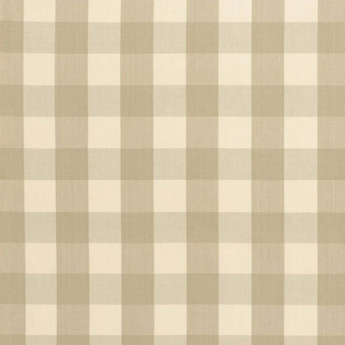 Schumacher 63031 Camden Cotton Check Beige fabric swatch