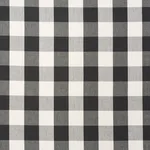 Schumacher 63044 Camden Cotton Check Black fabric swatch