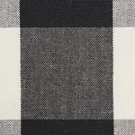 Schumacher 63044 Camden Cotton Check Black fabric swatch
