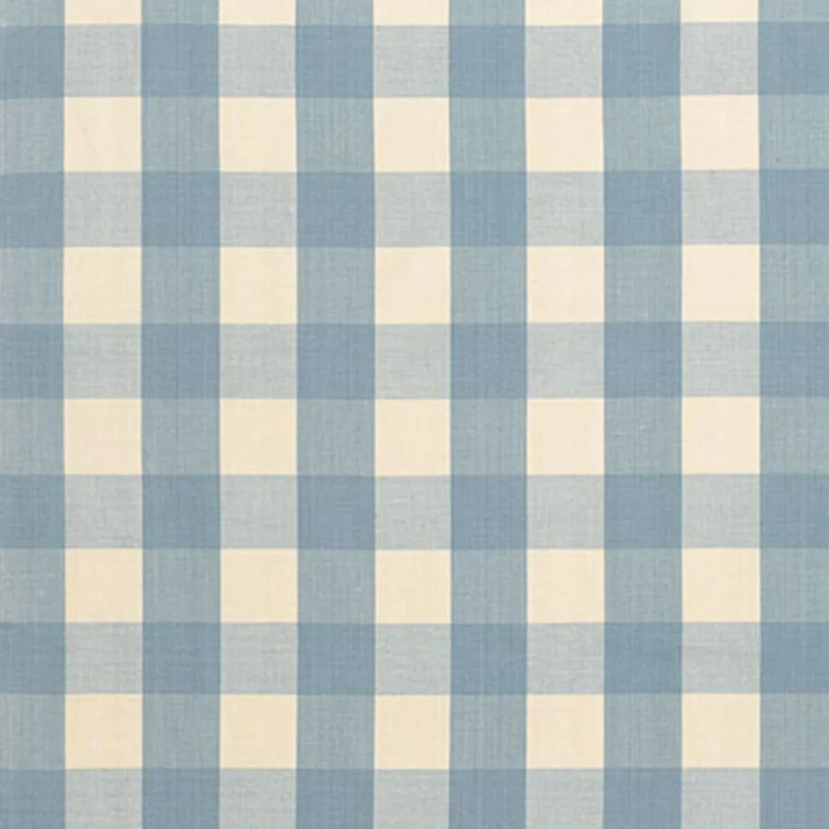 Schumacher 63038 Camden Cotton Check Chambray fabric swatch