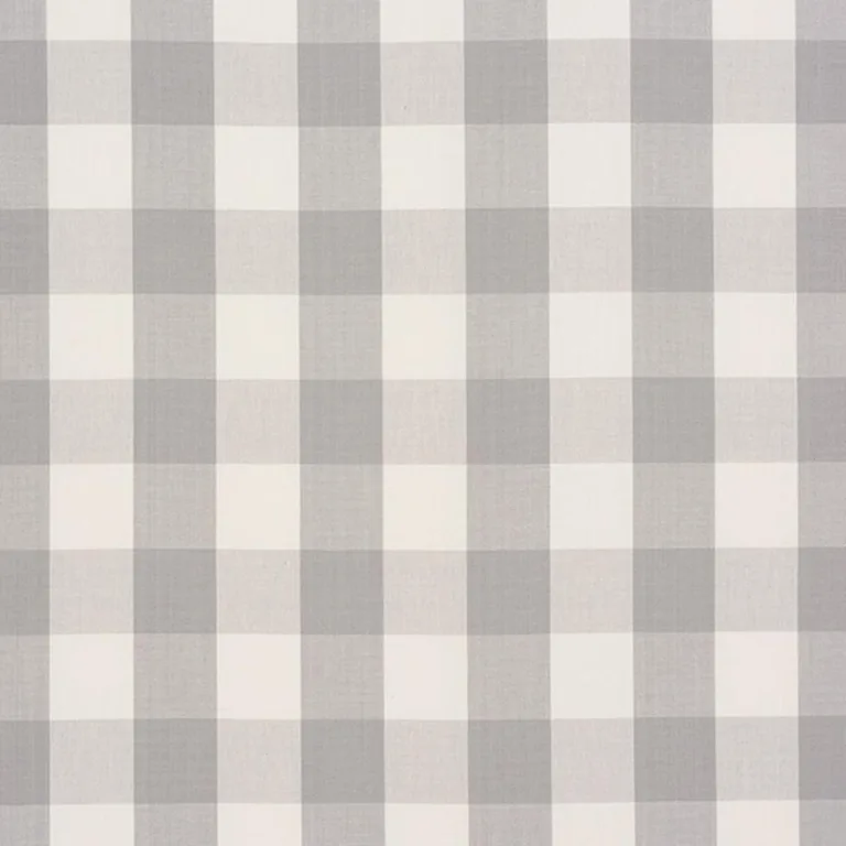 Schumacher 63047 Camden Cotton Check Grey fabric swatch