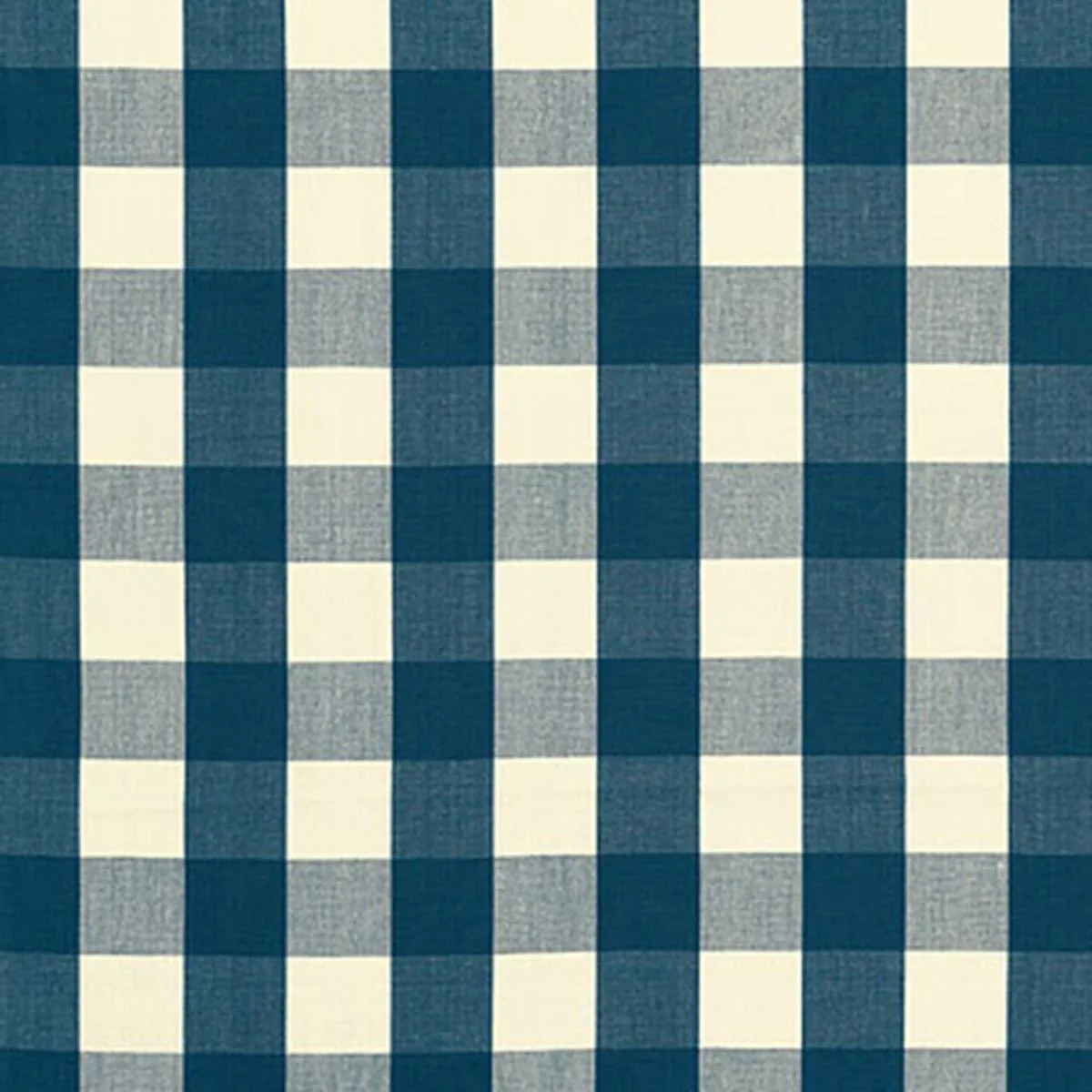 Schumacher 63039 Camden Cotton Check Indigo fabric swatch