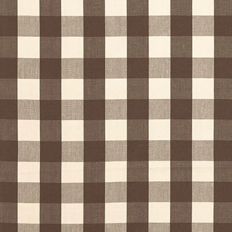 Schumacher 63041 Camden Cotton Check Java fabric swatch