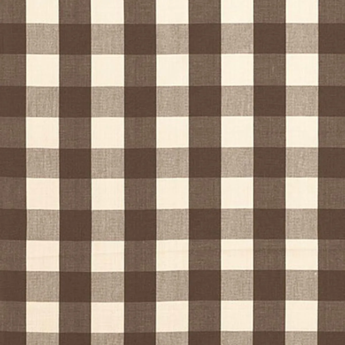 Schumacher 63041 Camden Cotton Check Java fabric swatch