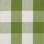 Schumacher 77322 Camden Cotton Check Leaf fabric swatch