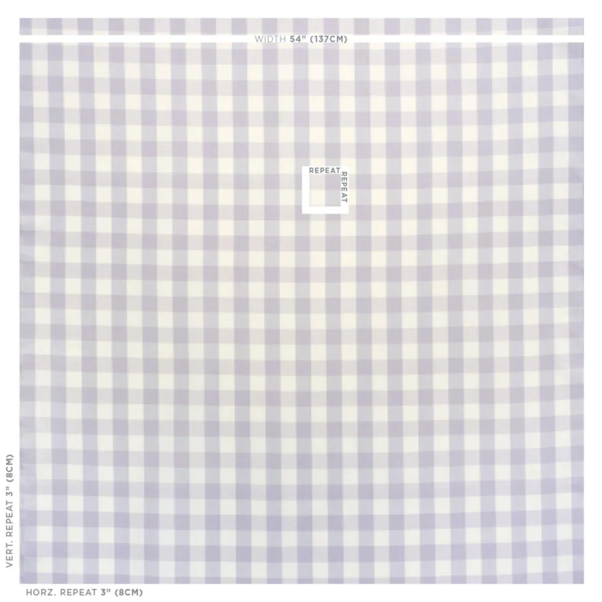 Schumacher 63046 Camden Cotton Check Lilac fabric swatch