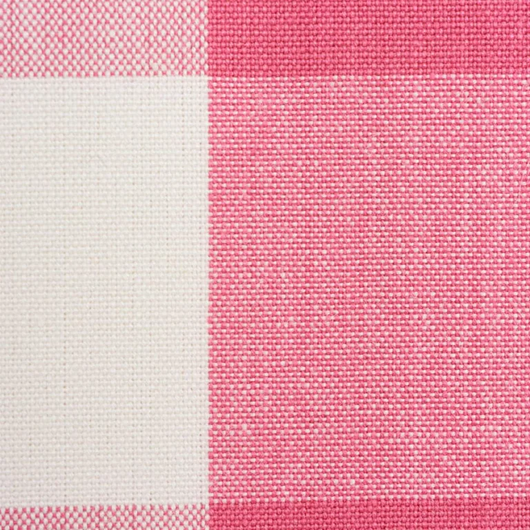 Schumacher 77321 Camden Cotton Check Magenta fabric swatch