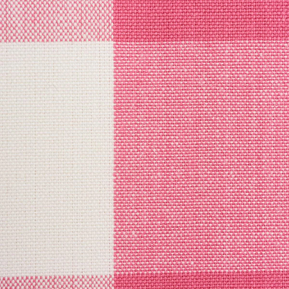 Schumacher 77321 Camden Cotton Check Magenta fabric swatch
