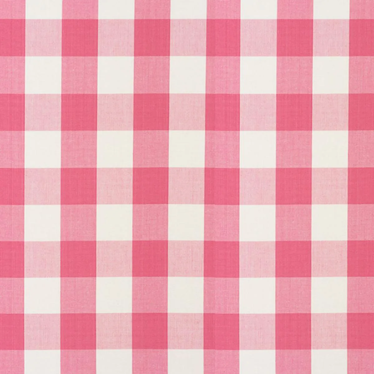 Schumacher 77321 Camden Cotton Check Magenta fabric swatch