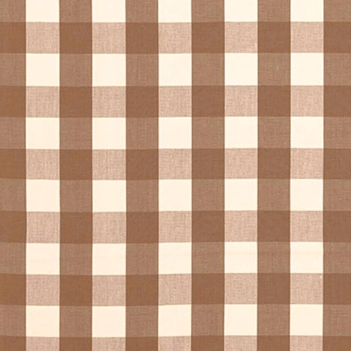 Schumacher 63040 Camden Cotton Check Mocha fabric swatch