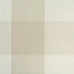 Schumacher 63049 Camden Cotton Check Natural fabric swatch