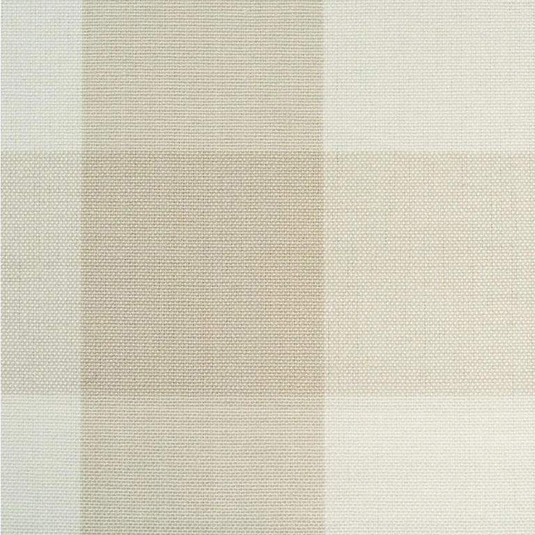 Schumacher 63049 Camden Cotton Check Natural fabric swatch