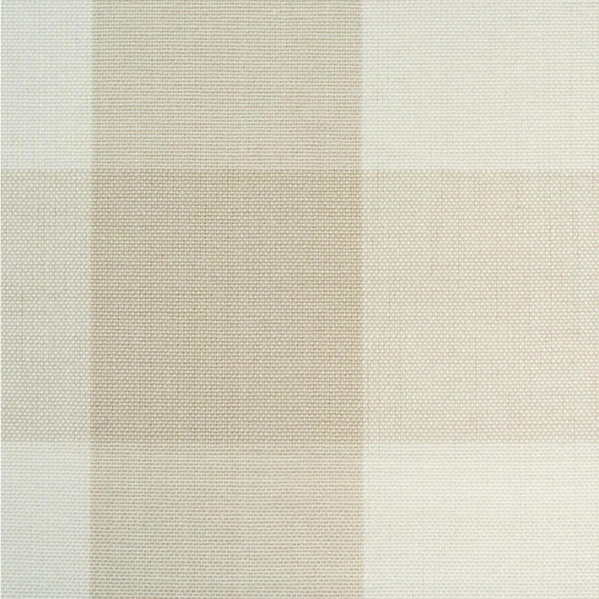Schumacher 63049 Camden Cotton Check Natural fabric swatch
