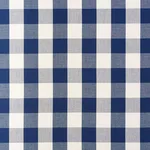 Schumacher 63043 Camden Cotton Check Navy fabric swatch