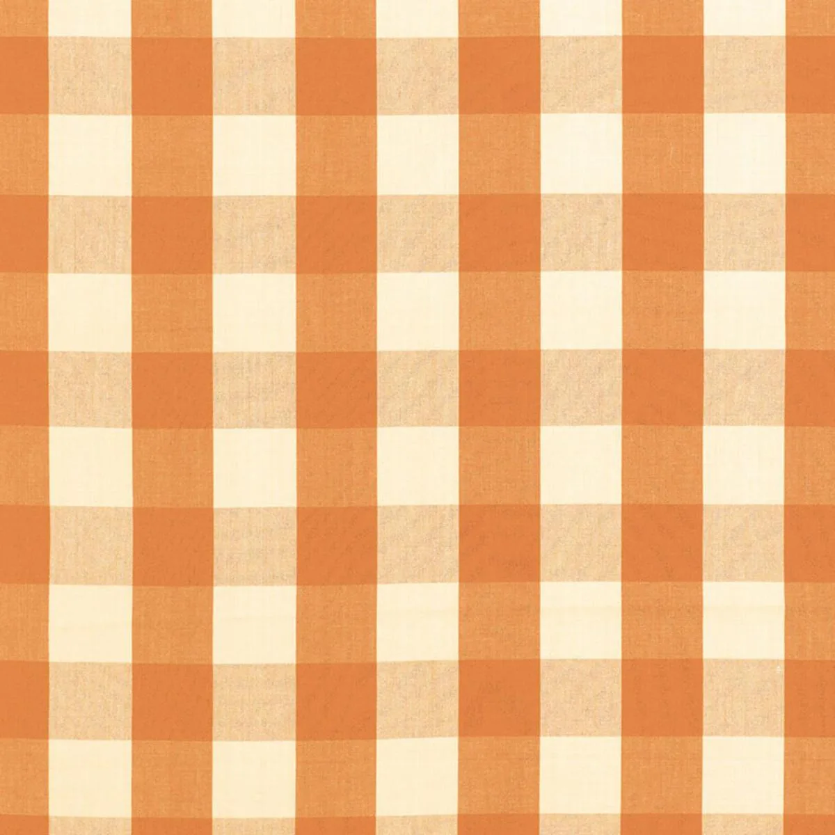 Schumacher 63033 Camden Cotton Check Pumpkin fabric swatch