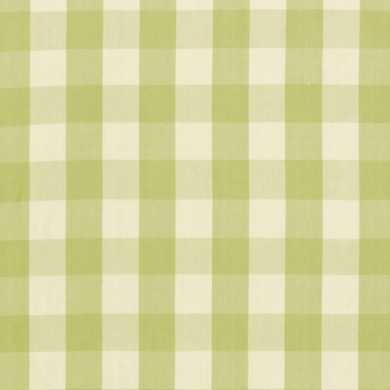Schumacher 63036 Camden Cotton Check Sage fabric swatch