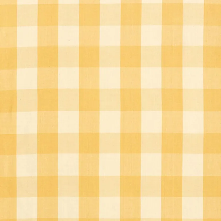 Schumacher 63032 Camden Cotton Check Straw fabric swatch