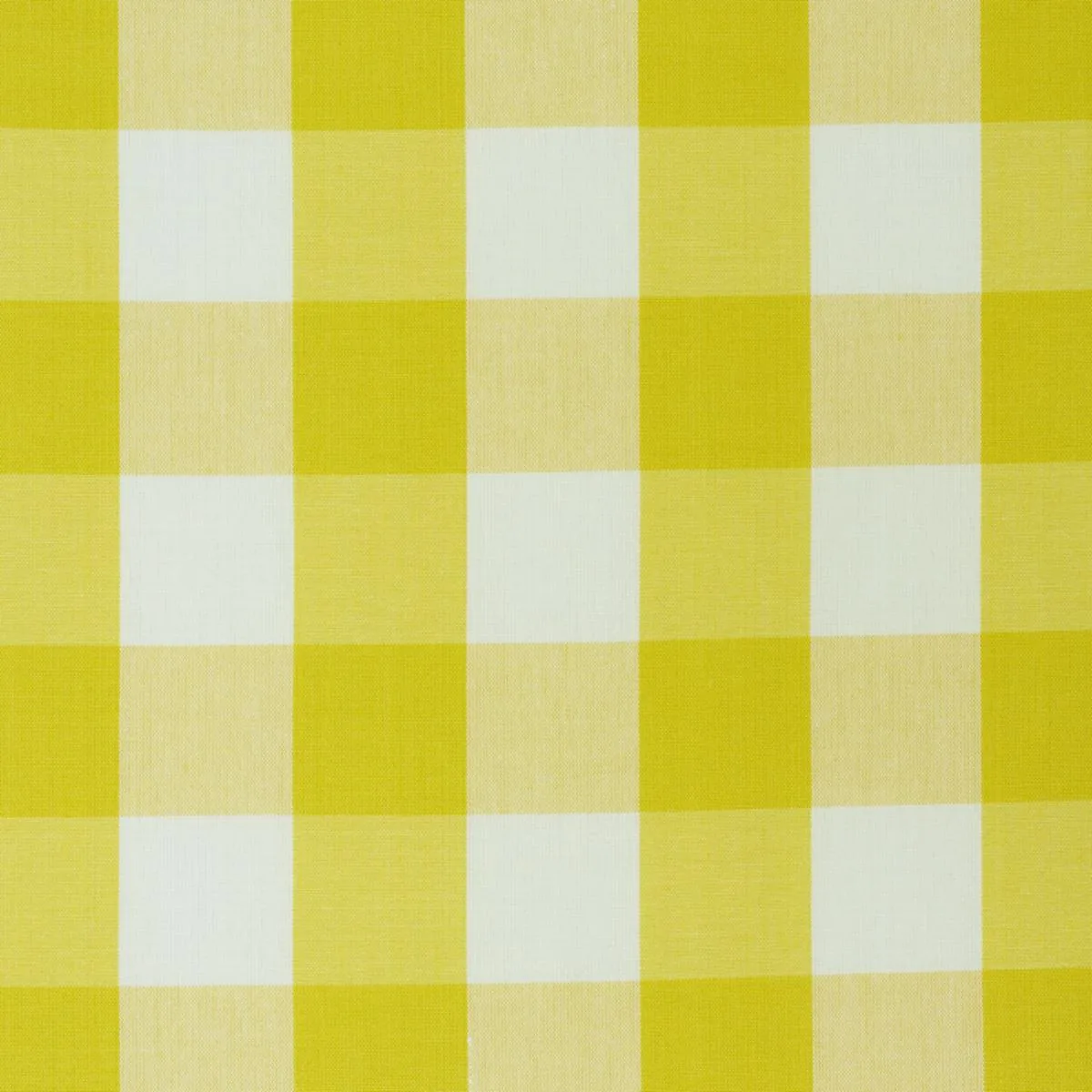 Schumacher 77320 Camden Cotton Check Yellow fabric swatch