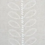 Schumacher 78741 Camile Embroidery Natural fabric swatch