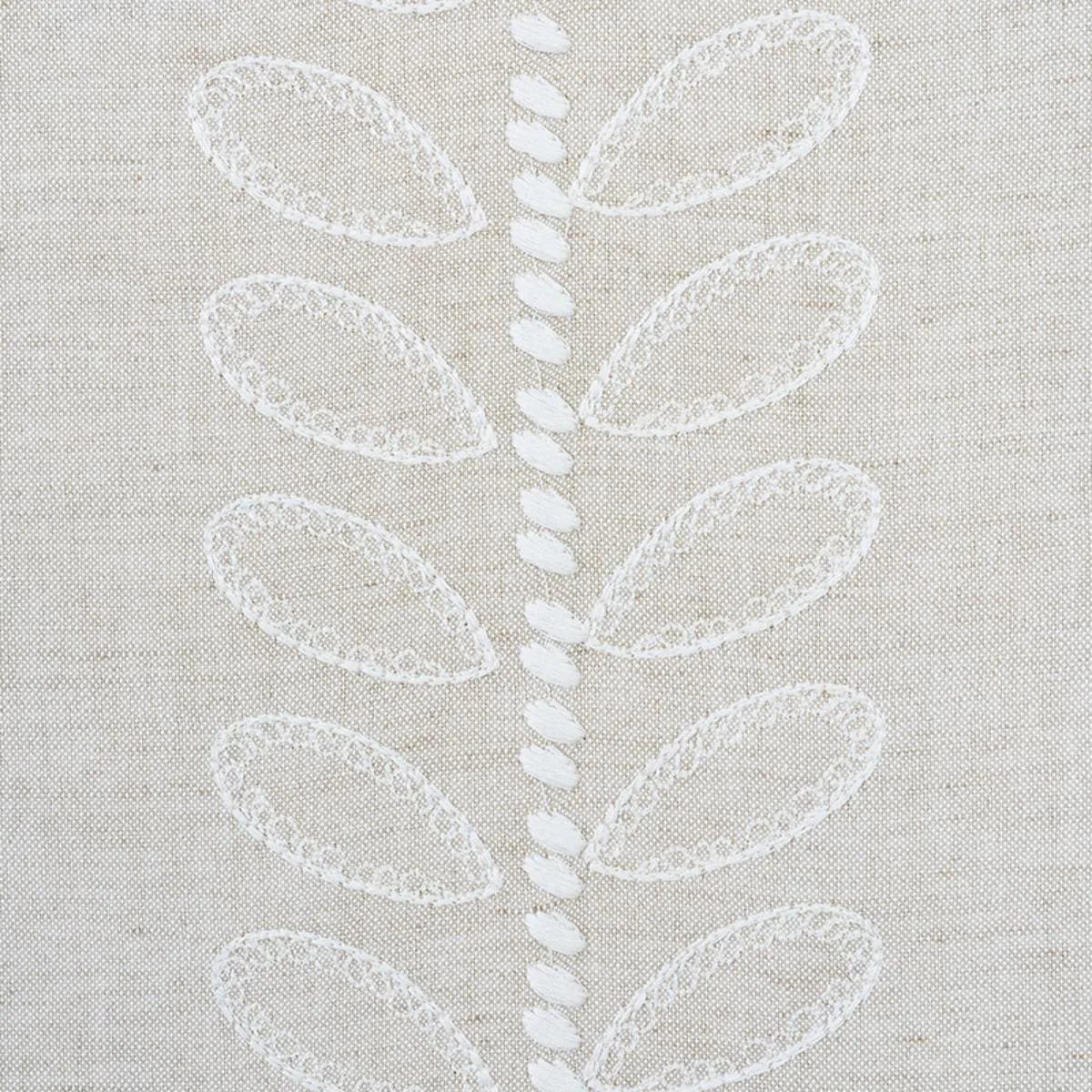 Schumacher 78741 Camile Embroidery Natural fabric swatch
