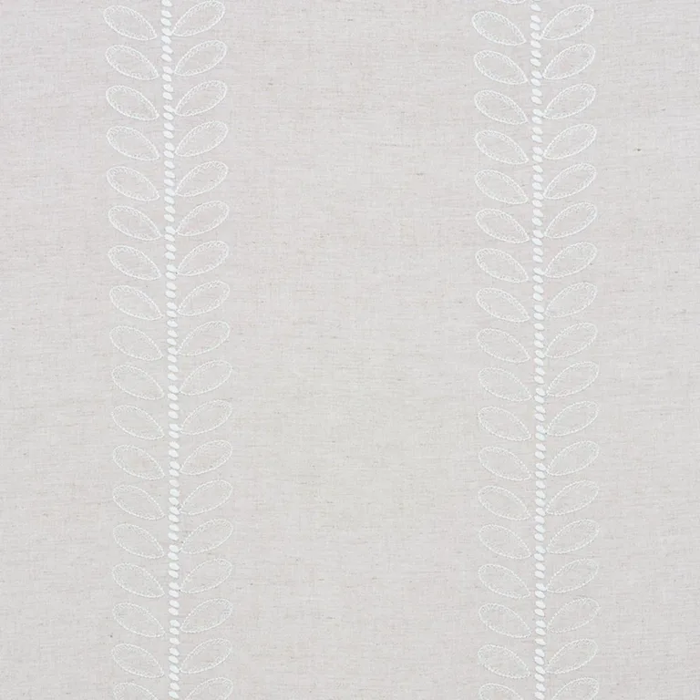 Schumacher 78741 Camile Embroidery Natural fabric swatch