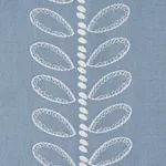 Schumacher 78742 Camile Embroidery Sky fabric swatch