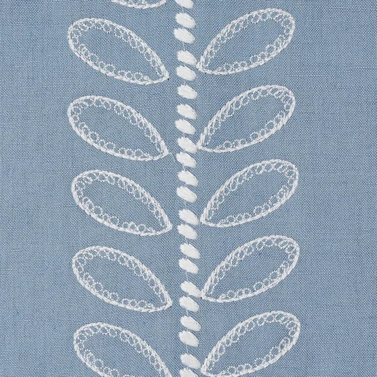 Schumacher 78742 Camile Embroidery Sky fabric swatch