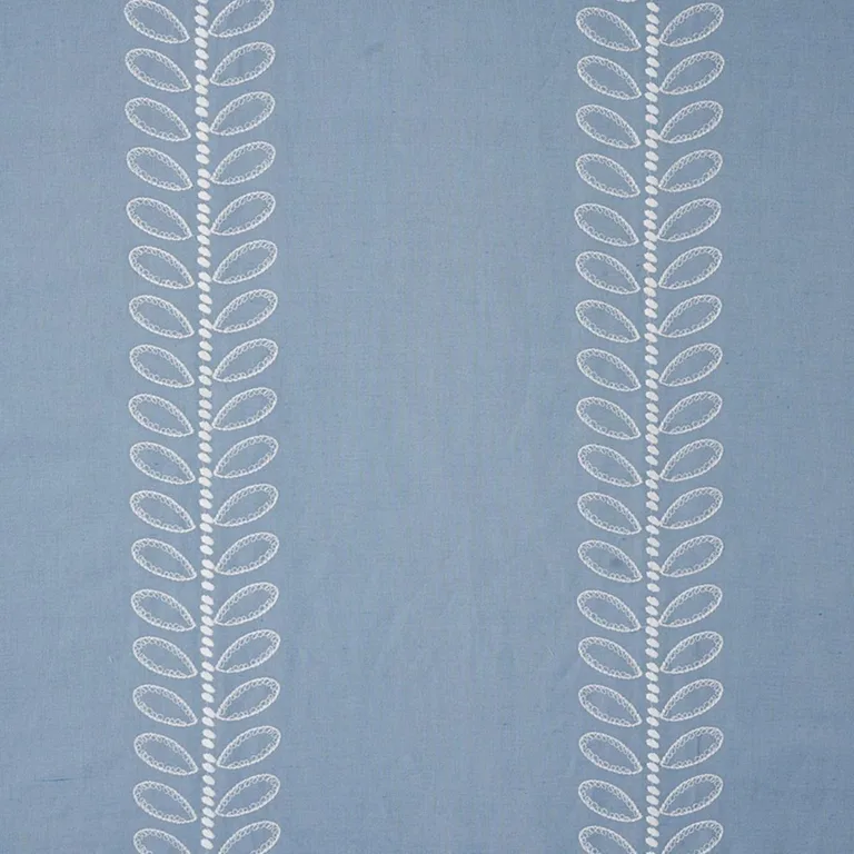 Schumacher 78742 Camile Embroidery Sky fabric swatch