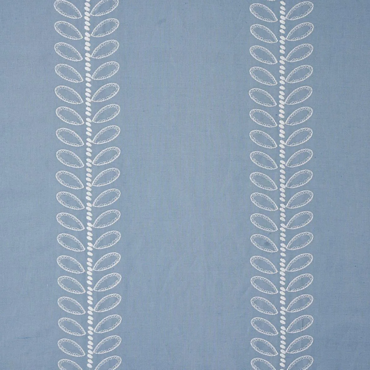 Schumacher 78742 Camile Embroidery Sky fabric swatch