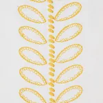 Schumacher 78740 Camile Embroidery Yellow fabric swatch