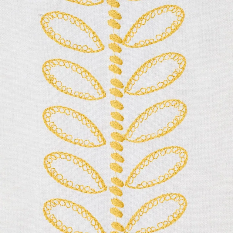 Schumacher 78740 Camile Embroidery Yellow fabric swatch
