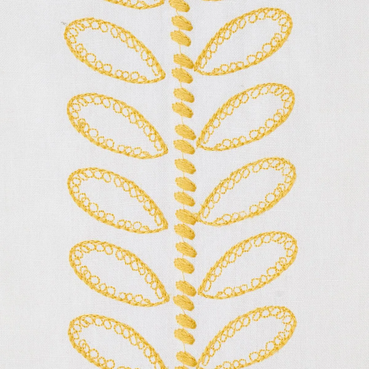 Schumacher 78740 Camile Embroidery Yellow fabric swatch
