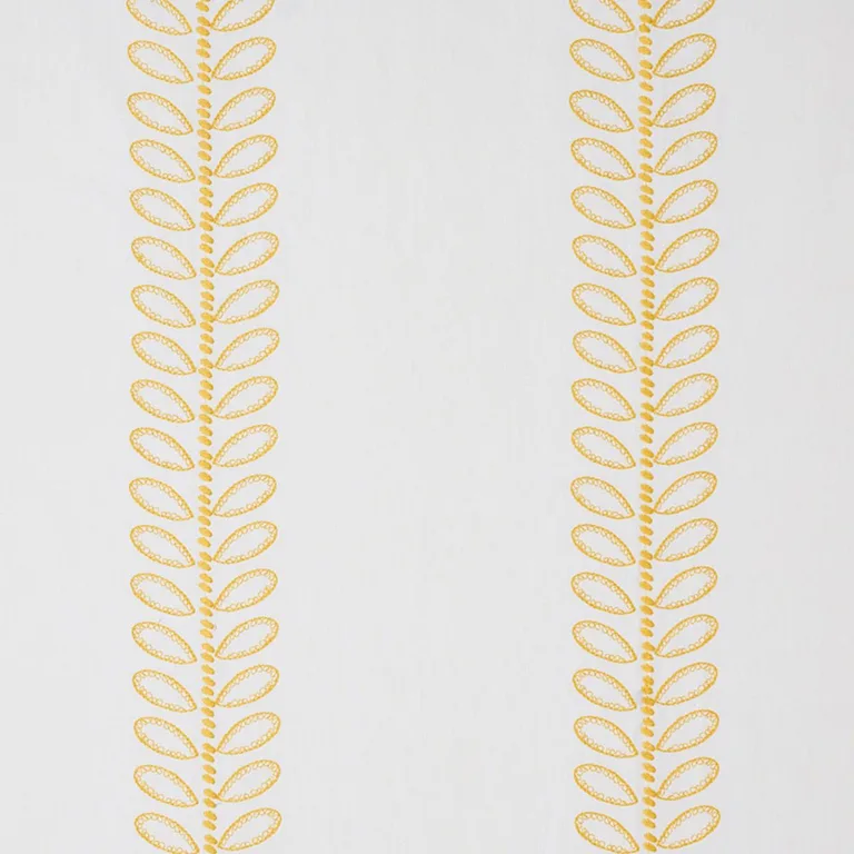 Schumacher 78740 Camile Embroidery Yellow fabric swatch