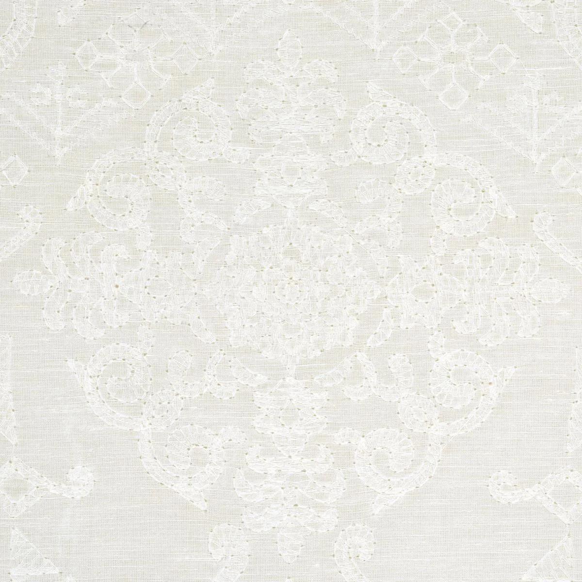 Schumacher 72660 Camilla Sheer Ivory fabric swatch