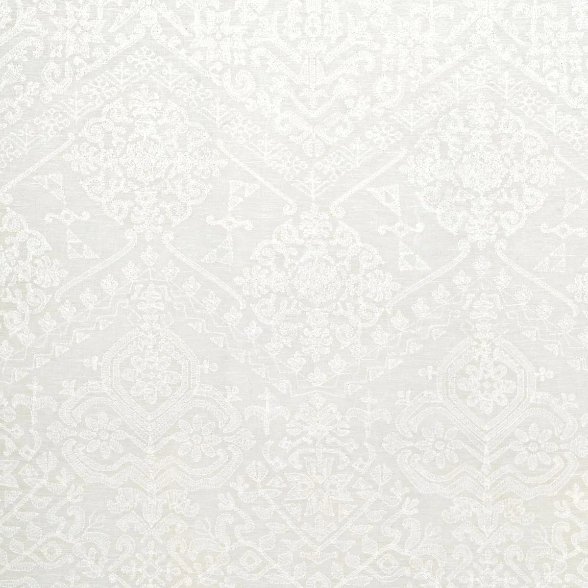 Schumacher 72660 Camilla Sheer Ivory fabric swatch