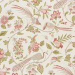 Schumacher 175954 Campagne Mineral & Rose fabric swatch